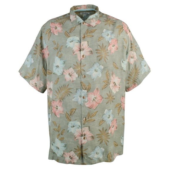 Men's Hibiscus In The Mist IslandZone Camp Shirt-DT-S