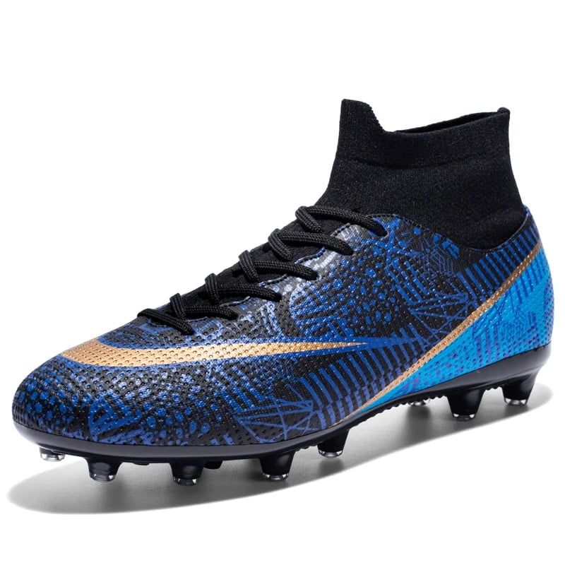 Men's High Ankle AG Sole Outdoor Cleats Football Boots Shoes Turf ...