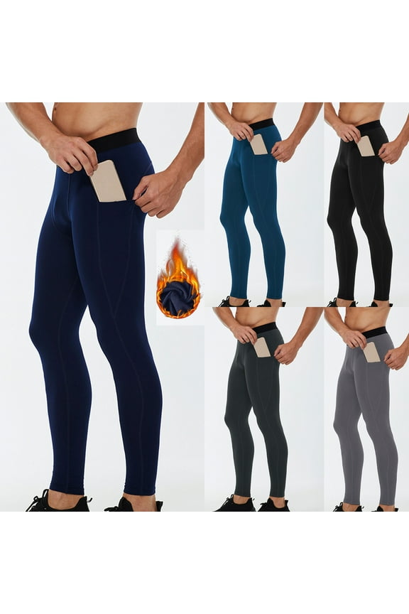 Men's High Elasticity Tight Fitting Base Pants, Trousers & Joggers, Slim Fit Elastic Waist, Breathable Stretchy Moisture Wicking, Gym Workout Running Basketball Training, Athletic Performance Gear