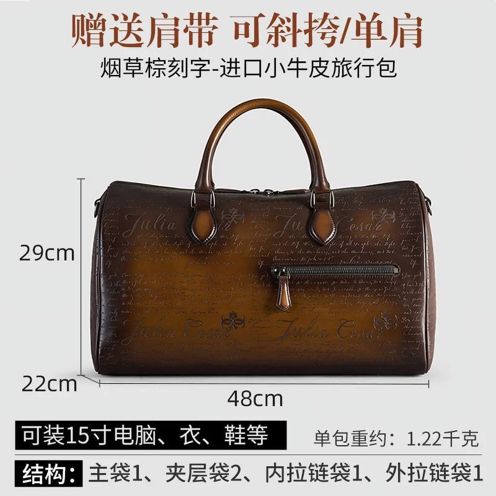 Men's HighEnd Travel Bag Genuine Leather LargeCapacity Portable