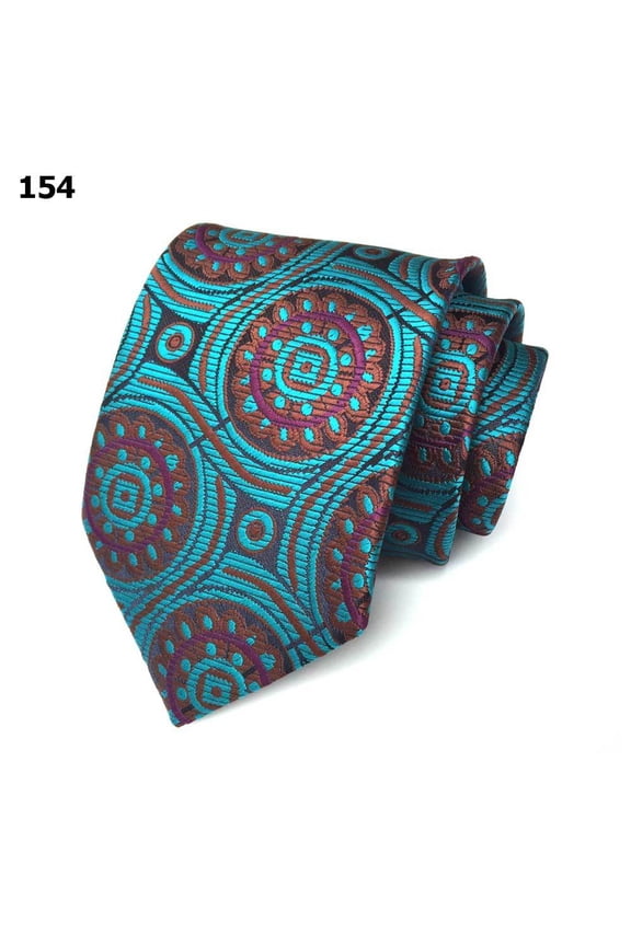 Men's High Grade 8CM Wide Necktie Paisley Geometric Pattern Business Tie