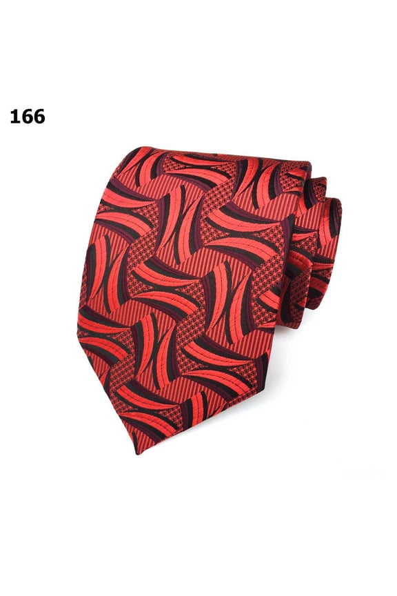 Men's High Grade 8CM Wide Necktie Paisley Geometric Pattern Business Tie