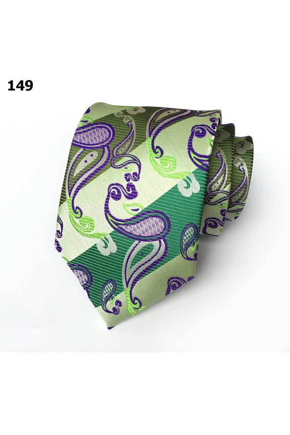 Men's High Grade 8CM Wide Necktie Paisley Geometric Pattern Business Tie