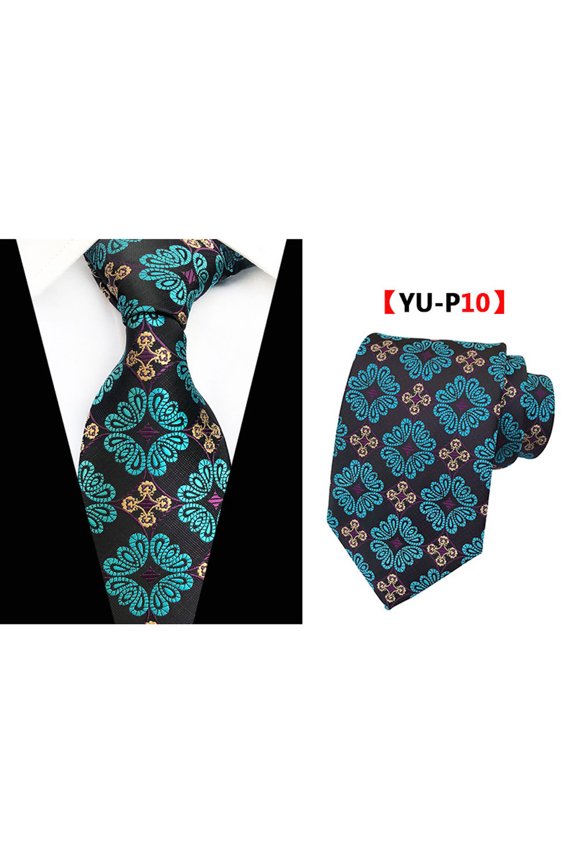 Men's High Grade Necktie Floral Paisley Striped Pattern Business 8CM Wide Ties