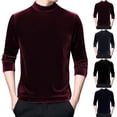 thumbnail image 1 of Men’s High Neck Long Sleeve T-Shirt Casual Versatile Winter Base Layer Top, 1 of 5