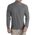 thumbnail image 1 of Men's High Neck Pleated Textured Loose Long Sleeved T Shirt, Polyester and Spandex, for Training and Lounging, 1 of 4
