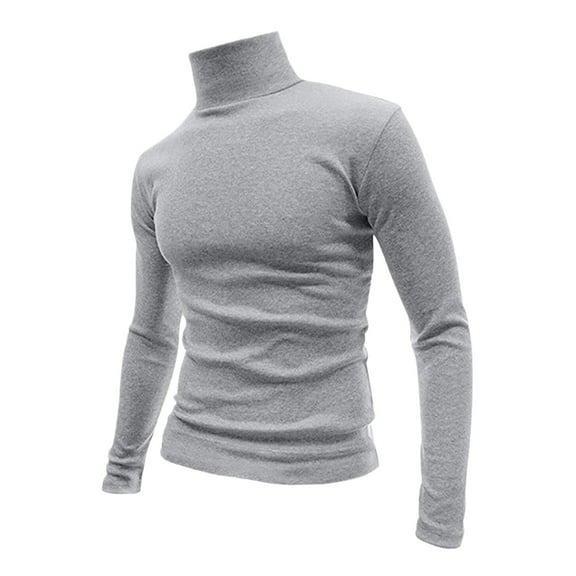 Men's High Neck Slim Fit Pullover Wool Knit Sweater Warm Solid Color T-Shirt Comfortable Stylish Casual Top Men's Lightweight Crewneck Tee Tops