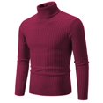 thumbnail image 1 of Men‘s High Neck Sweater Solid Color Pullover Knitted Warm Casual Turtleneck Sweatwear Woolen Mens Winter Outdoor Tops, 1 of 7