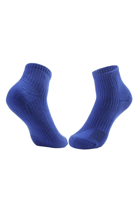 Men's High-Performance Athletic Socks Ventilation Mesh Panels Sweat Absorption Anti-Blister Cushioning Sports Socks for Running Cycling & Training