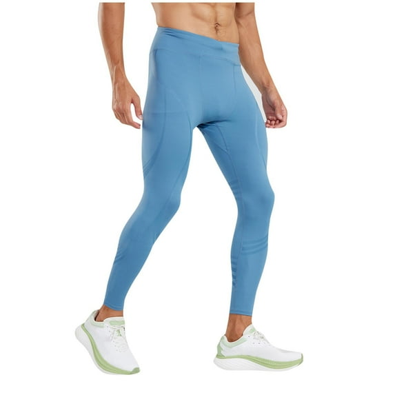 Men's High Performance Leggings Quick Dry Cool Compression Fit Tights Pants Solid Color Leggings