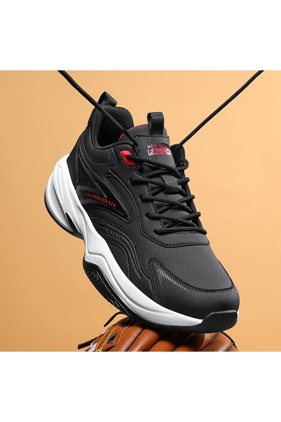 Men's High Quality Lightweight Sneakers - Breathable Running Shoes Suitable for, Casual Athletic Sneakers with Cushioned Sole & Upper,Lace-Up Low-Top Design, Year-Round Versatile Shoes for Gym,