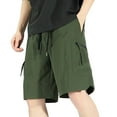 thumbnail image 1 of Men's High Street Fashion Leather Shorts - Pleated Design, Straight Fit, 1 of 6