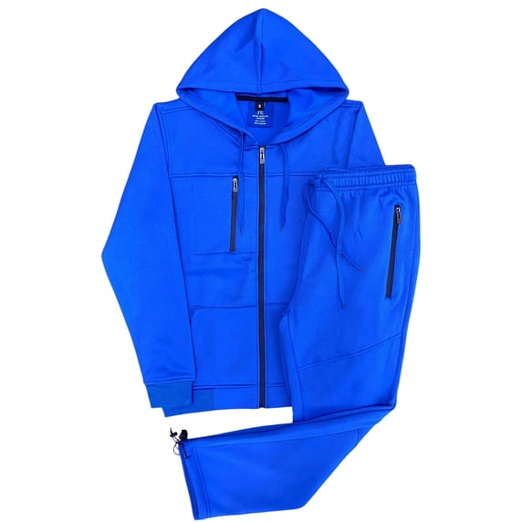 Men's High-Tech Luxurious Fleece Zip-Up Hoodie & Jogger Tracksuit Set