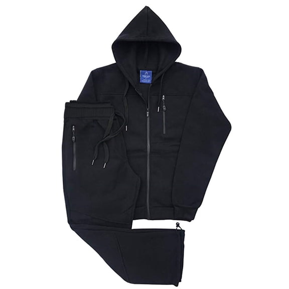 Men's High-Tech Luxurious Fleece Zip-Up Hoodie & Jogger Tracksuit Set