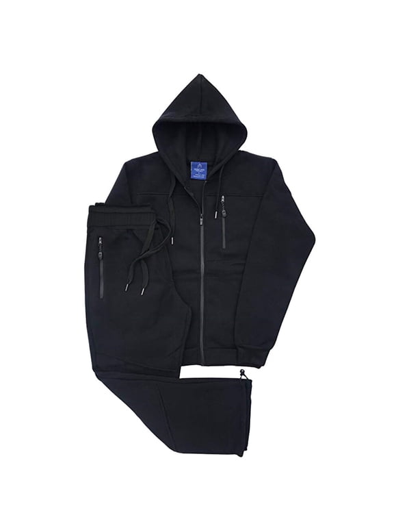 Men's High-Tech Luxurious Fleece Zip-Up Hoodie & Jogger Tracksuit Set