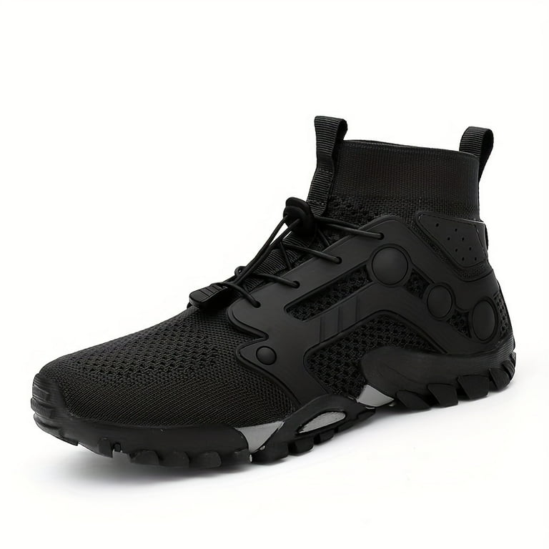 Men s High Top Bare Water Shoes With Adjustable Buckle Men s Beach Walking Pool Swimming Outdoor ActivitiesBreathable Quick Dry Non Slip