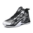 thumbnail image 1 of Bolognifi Men's High Top Basketball Shoes with Breathable Mesh Cushioning Support and Non Slip Sole Basketball Boots, 1 of 6