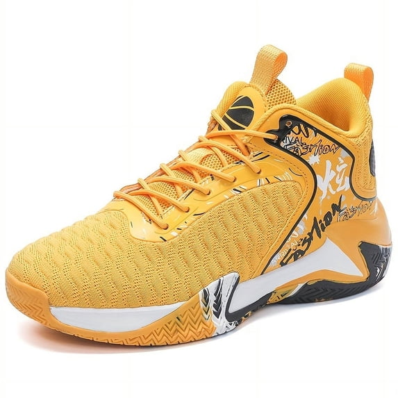 Men’s High Top Basketball Sneakers Breathable Non Slip Athletic Shoes with Cushioned EVA Sole for Running Training Gym Outdoor Sports and Casual Wear
