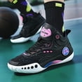 thumbnail image 1 of Men's High-Top Basketball Sneakers - Breathable, Non-Slip Rubber Sole, Lace-Up Sneakers for Training & Running, Glow-in-the-Dark Design, 1 of 9