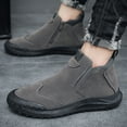 thumbnail image 1 of Men's Rubber Sole & Cushioned Insole - All-Terrain Traction for,Casual Attire (Unisex) &  High-Top Boots - Slip-On Outdoor Casual Shoes with Low-Cut Tube, 1 of 8