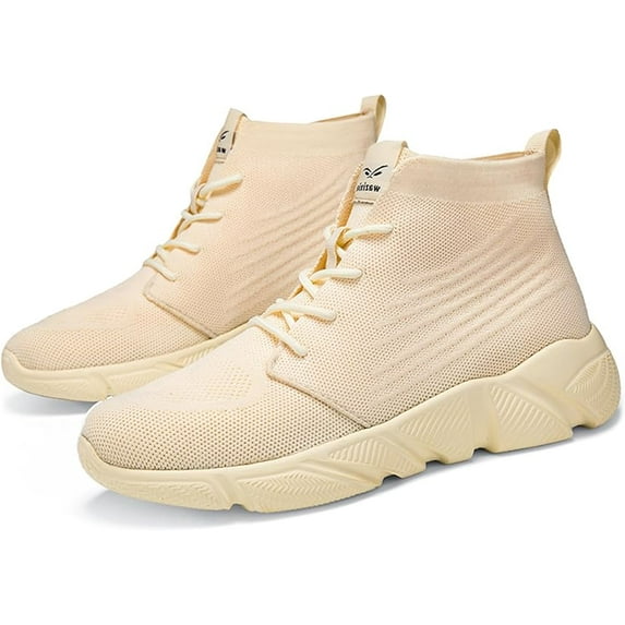 Men's High Top Breathable Sock Walking Shoes Casual Slip On Lightweight Soft Sole Fashion Sneakers Comfortable Work Gym Running Athletic Shoes