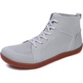 thumbnail image 1 of Men's High Top Minimalist Barefoot Shoes Wide Toe Box Zero Drop Sole Cushioned Ankle Support, 1 of 8