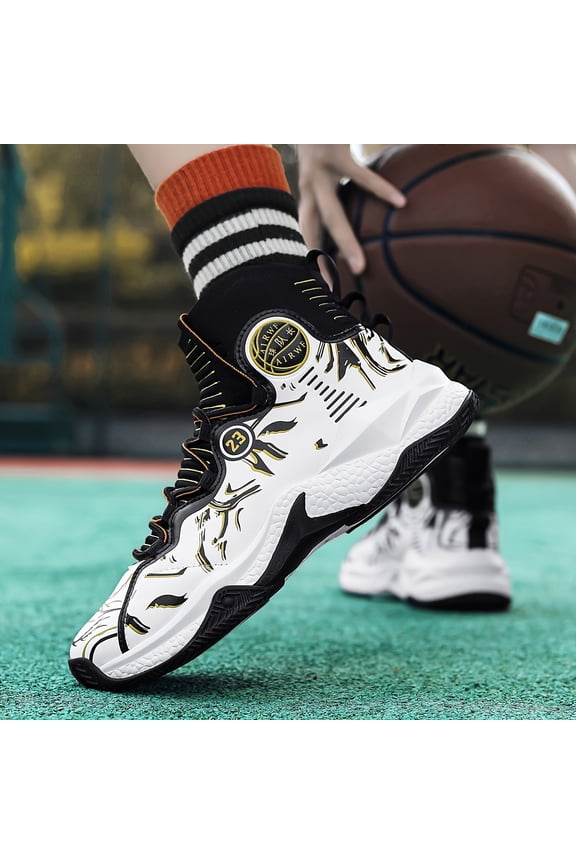 Men's High-Top Sneakers/ Basketball Shoes with Anti-Slip Rubber Sole,Breathable Mesh Upper,All-Terrain Traction,Ideal for Basketball, Casual Attire - Durable Comfortable with Enhanced Grip, Men Shoes