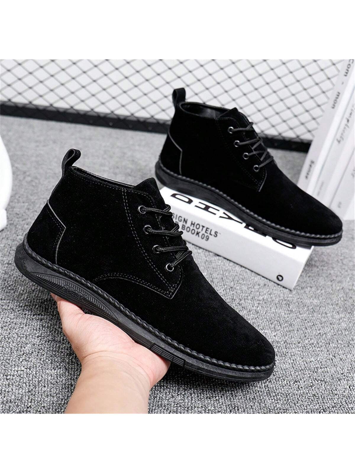 Men‘s High Top Suede Business Casual British Style Shoes For Autumn
