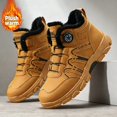 thumbnail image 1 of Men's High Top Winter Boots, Rotating Buckle Warm Plush Lined Outdoor Snow Shoes for Cold Weather, 1 of 3