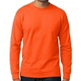 thumbnail image 1 of Men's High Visibility Long Sleeve T-shirt - Neon Orange, 3XL, 1 of 3