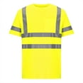 thumbnail image 1 of Men's High Visibility Shirts Short Sleeve Safety Reflective Strips T Shirts Quick Dry Mesh Hi Vis Construction Work Class 2 Shirt, 1 of 5