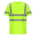 thumbnail image 1 of Men's High Visibility Shirts Short Sleeve Safety Reflective Strips T Shirts Quick Dry Mesh Hi Vis Construction Work Class 2 Shirt, 1 of 5
