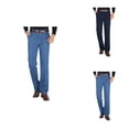thumbnail image 1 of Men's High Waist Straight Fit Jeans, Classic Stretch Denim Pants, Elastic Comfort Trousers, 1 of 7