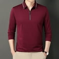 thumbnail image 1 of Men's High-end Simple Long Sleeved Zippered Pullover, 1 of 6