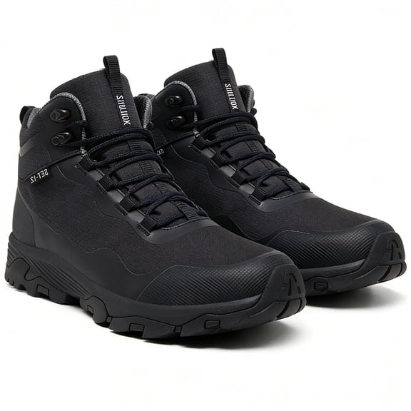 COM STAR Men Hiking Boots Breathable Outdoors Mid Ankle Walking Shoes Lightweight Mountaineering Shoes for Trekking, Camping