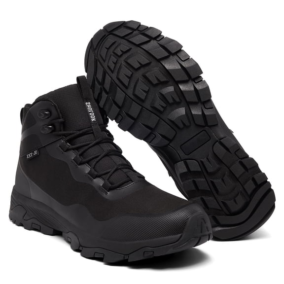 COM STAR Men's Mid Ankle Hiking Boots Breathable Outdoor Walking Shoes for Trekking, Camping, Work & Everyday Wear