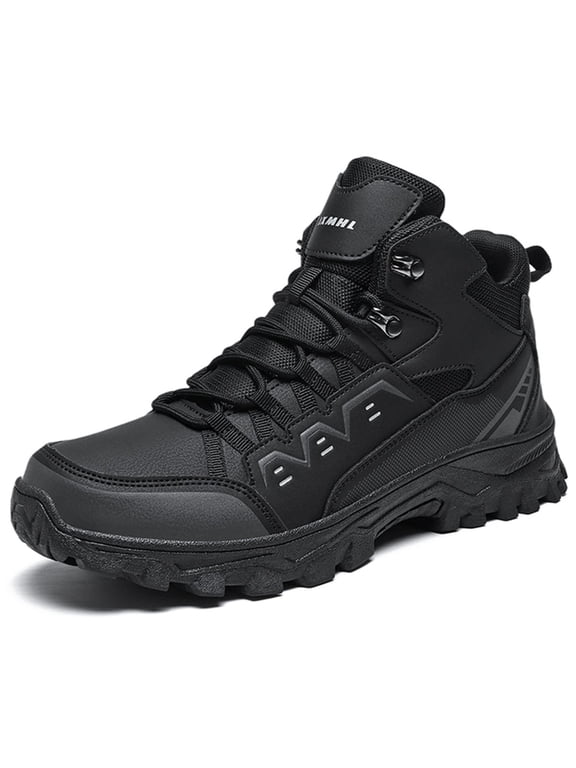 Men's Hiking Boots Lightweight Comfortable Outdoor Walking Trail Boots Shoes,Black