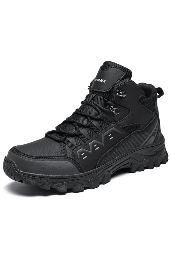 Men's Hiking Boots Lightweight Comfortable Outdoor Walking Trail Boots Shoes,Black