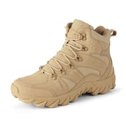 Hiking Boots Men Lightweight Mid Ankle Trekking Trails Boots Hiking Shoes, Wheat