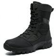 thumbnail image 1 of Men's Hiking Boots Lightweight PU Leather Male Mid-leg Boots Women Trekking Trails Shoes, Black Color Gig Size US 13, 1 of 1