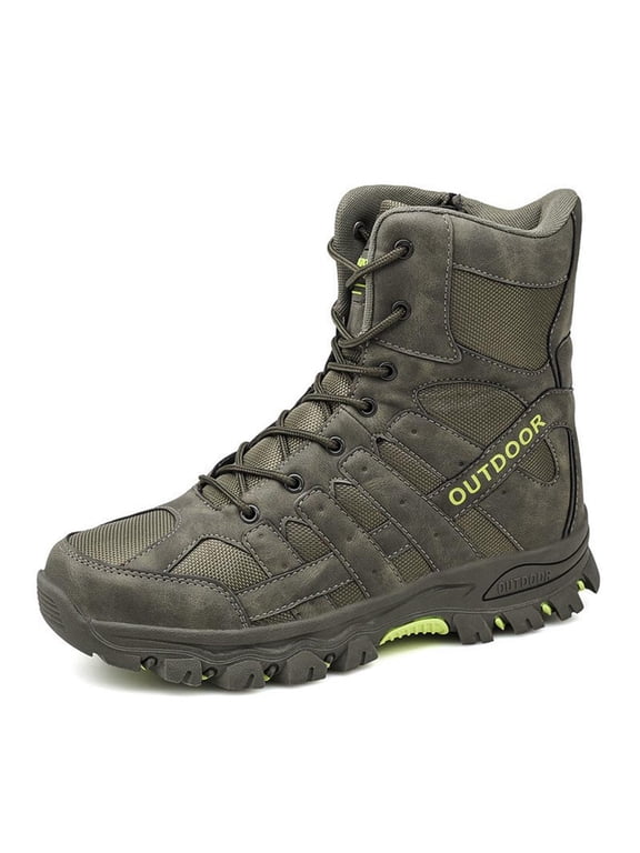 Men's Hiking Boots Non-Slip Waterproof Ankle Support Shoes Outdoor Trekking Shoes for Climbing Mountains