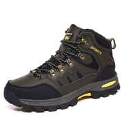 Men's Hiking Boots Outdoor Mid Trekking Backpacking Mountaineering Shoes,Green