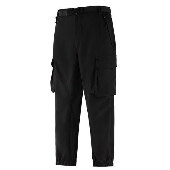 Men's Hiking Cargo Pant Fall Solid Colour Lightweight Casual Sports Trousers Suitable Black Pant