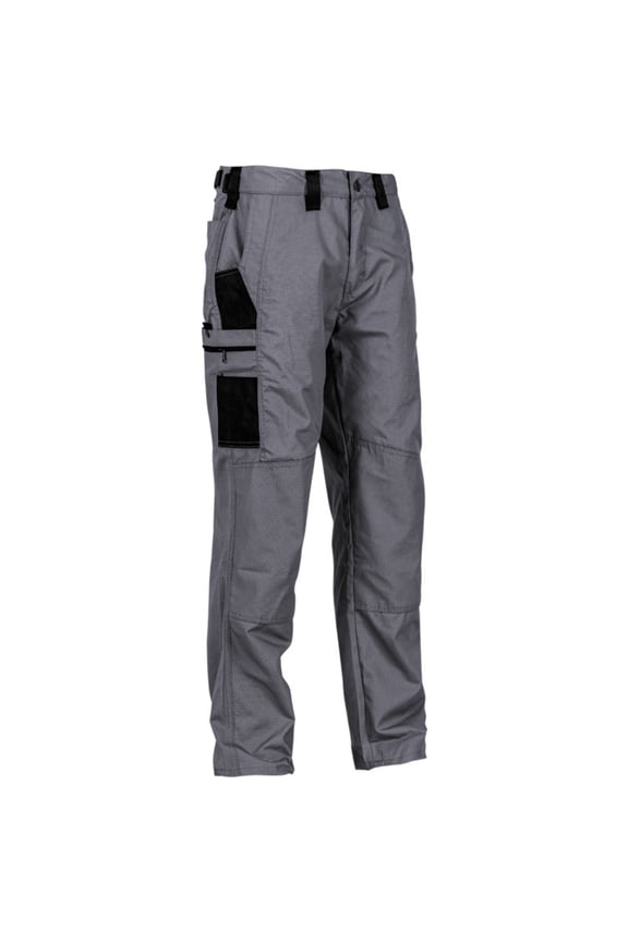 Men's Hiking Cargo Pants Water Resistant Elastic Waist Cargo Pants Military Construction Hiking Pants with Multi-Functional Pockets Quick Dry Apparel,Gray L