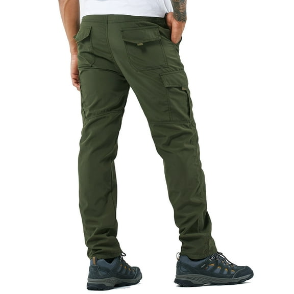 Men's Hiking Cargo Pants Work Climbing Camping Snow Ski Trousers with 6-Pockets