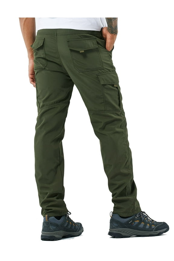 Men's Hiking Cargo Pants Work Climbing Camping Ski Trousers with Multi-Pockets