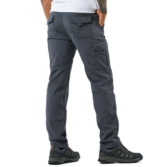 Men's Hiking Cargo Pants Work Climbing Camping Snow Ski Trousers with 6-Pockets