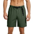thumbnail image 1 of Men's Hiking Cargo Shorts 10" with Zipper Pockets Quick Dry Casual Stretch Golf Work Elastic Waistband Short Outdoor Summer Green, 1 of 9