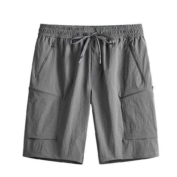 Men's Hiking Cargo Shorts 9 Inch Lightweight Water Resistant Quick Dry Outdoor Shorts with Zipper Pockets for Men Big and Tall Size M-5XL Dark Gray