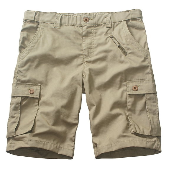 Men's Hiking Cargo Shorts Elastic Waist Tactical Work Shorts Lightweight Casual Fishing Shorts for Men with 6 Pockets